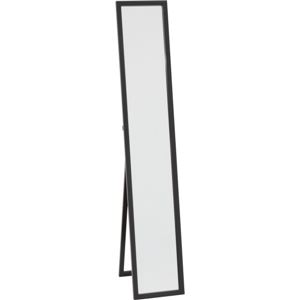 木製スタンドミラー/全身姿見鏡 【ブラック】 幅27cm 飛散防止加工 スリム 商品写真