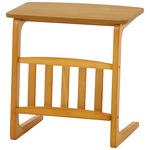 北欧風 サイドテーブル/ローテーブル 【幅55cm ナチュラル】 マガジンラック付き 木製 『ルレーヴェ』