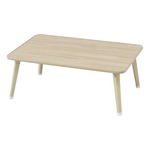 北欧風 ちゃぶ台/サイドテーブル 【ナチュラル】 幅75cm 折りたたみ 〔リビング ダイニング〕