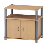 テレビラック/テレビ台 【ナチュラル】 幅60cm 20型〜26型対応 収納棚 扉付き収納 脚付き 『60S』