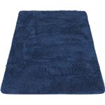 シャギーラグ(絨毯/ラグマット) ネイビー 【130cm×185cm】 長方形 『クローム』