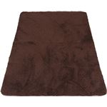 シャギーラグ(絨毯/ラグマット) ダークブラウン 【130cm×185cm】 長方形 『クローム』