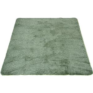シャギーラグ(絨毯/ラグマット) グリーン 【185cm×185cm】 正方形 『メランジェ』