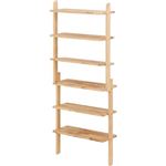 北欧風 6段ラック(ラダーラック/壁面収納) 幅650mm×奥行390mm×高さ1510mm 【ナチュラル】 棚型 『Natural Signature』