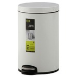 クラシック ステップビン(ダストボックス/ゴミ箱) 蓋付き 【12L ホワイト】 幅24.5cm ステンレス製 ソフトクローズ機能