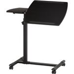 木目調 マルチシンプルテーブル/サイドテーブル 【ダークブラウン】 幅70cm キャスター付き 角度調整機能付き 『ELEGANT』