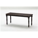 アンティーク調 ベンチ/ダイニングベンチ 【ブラック×ダークブラウン】 幅95cm 木製 『マキアート』