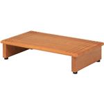 モダン調 ステップ/玄関台 【ブラウン 幅60cm】 脚付き 木製 〔縁側 介護〕