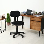 オフィスチェア/デスクチェア 【ブラック】 幅52cm キャスター付き 『リップII』