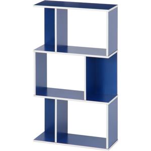 オープンラック/インテリア家具 【ブルー】 3段 幅59cm×奥行24cm×高さ106.2cm 『YOU ボックス』
