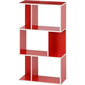オープンラック/インテリア家具 【レッド】 3段 幅59cm×奥行24cm×高さ106.2cm 『YOU ボックス』