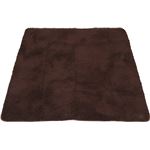 シャギーラグ(絨毯/ラグマット) ダークブラウン 【185cm×185cm】 正方形 『クローム』