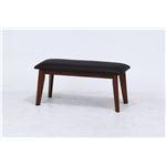 北欧調 ダイニングベンチ/ベンチ 【ダークブラウン】 幅91.5cm 『ビアンカ』 〔什器 カフェ〕