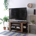 テレビボード/テレビ台 【ミディアムブラウン 幅100cm 26型〜42型対応】 収納棚 キャスター付き 『ルーク』