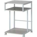 北欧風 フレックス サイドワゴン/収納棚 【3段 幅45cm ホワイト】 キャスター付き 可動式棚板付き