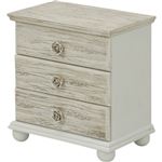 アンティーク調 ミニキャビネット/収納棚 【幅30.5cm】 キャスター付き 3段 木製 『ラフィネ』 【完成品】