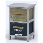 桐製チェスト/タンス 【2段】 幅30cm 引き出し2杯 脚付き 木製 『ポルタ』