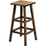 北欧調 フラワースタンド/花台 ハイタイプ 【スクエア型 ブラウン】 幅28cm 木製 『moku』