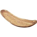 北欧風 オリーブ製 オーバルトレイ/食器 【ナチュラル】 幅720〜760mm ハンドメイド 木製 〔キッチン ディスプレイ 什器〕