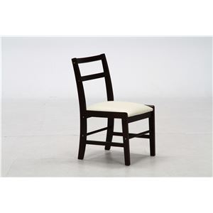 シンプルテイスト ダイニングチェア/食卓椅子 単品 【ブラウン】 幅41cm 木製フレーム 『ポエム』 商品画像
