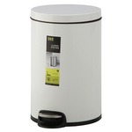 クラシック ステップビン(ダストボックス/ゴミ箱) 蓋付き 【20L ホワイト】 幅29cm ステンレス製 ソフトクローズ機能