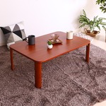 和モダン風 折りたたみローテーブル/センターテーブル 【ブラウン 幅90cm】 傷付防止材付き