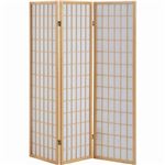 3折障子スクリーン(パーテーション/衝立) 3連 【ナチュラル】 高さ150cm 天然木ニュージーランドパイン使用