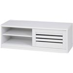 シンプルテイスト テレビ台/テレビボード 【ホワイト】 幅100cm 26型〜42型対応 収納棚 スライド式扉付き