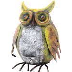 ペダル式 ダストビン/ゴミ箱 【フクロウ型 4L 幅35cm】 蓋付き スチール製 〔什器 子供部屋 幼稚園 保育園〕