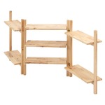 北欧風 フォールディングラック/収納棚 【幅180cm】 ナチュラル 折りたたみ 『Natural Signature』