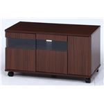 テレビ台/テレビボード 【ブラウン】 幅80cm 24型〜37型対応 収納棚 扉付き収納 キャスター付き 『クロノス』