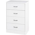 シンプルテイスト チェスト/タンス 【ホワイト】 幅59cm 引き出し4杯 『プレモ』