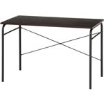 木目調 ワークデスク/学習机 【ダークブラウン 幅110cm×奥行60cm×高さ73cm】 スチールフレーム 『プレーン』