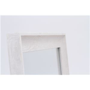 デザイン家具風 スタンドミラー/全身姿見鏡 【ホワイト】 幅30cm 『ロープ』 商品写真2