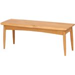 モダン調 ベンチ/ダイニングベンチ 単品 【ナチュラル 幅110cm】 木製 〔什器 カフェ レストラン〕