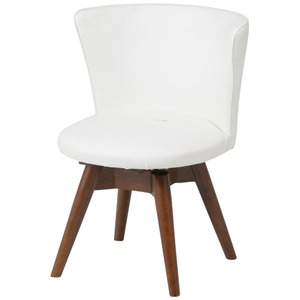 モダン調 ダイニングチェア/食卓椅子 【ウエンジ×ホワイト】 幅50cm 木製フレーム 『クラム』 商品画像