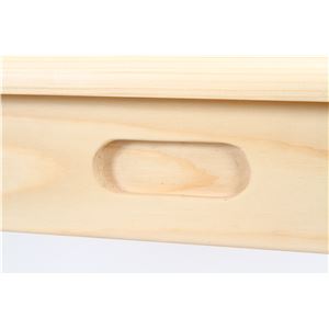 シンプルデスク/マルチテーブル 【ナチュラル】 幅100cm 引き出し2杯 フック付き 木製 商品写真2