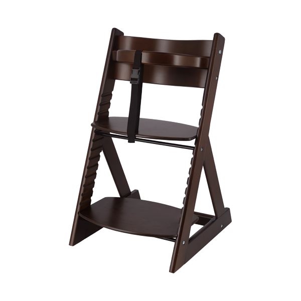 ベビーチェア 子供椅子 幅450×奥行505×高さ78mm ブラウン 落下防止ベルト付 グローアップチェア 組立品 プレゼント b04