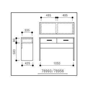 ノアーレ デスクハイ NL-1170DE ホワイト