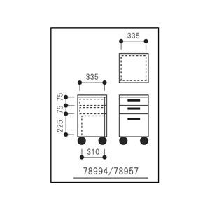 ノアーレ サイドチェストハイ NL-4060SC ホワイト