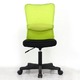 デスクチェア(椅子)/メッシュバックチェアー 【ハンター】 ガス圧昇降機能/キャスター付き グリーン（緑） - 縮小画像2