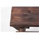 焼杉テーブル＆ベンチセット 天然木（杉） パラソル用穴付き テーブル：幅105cm×奥行60cm - 縮小画像2