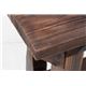 焼杉テーブル＆ベンチセット 天然木（杉） パラソル用穴付き テーブル：幅105cm×奥行60cm - 縮小画像3