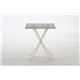 折りたたみテーブル/PEラタンフォールディング強化ガラステーブル 正方形 WH ホワイト（白） - 縮小画像3