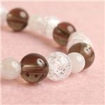 【聖夜ブレス】クラック水晶xブルームーンストーンxスモーキークォーツコンビブレスレット