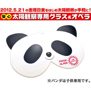 太陽観察専用グラス TKSM-004 パンダ - 拡大画像
