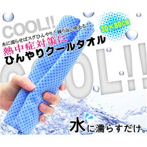 ひんやりクールタオル 30x80cm （筒A） ピンク 【2個セット】