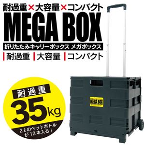 折りたたみキャリーボックス メガボックス ブラック（単色）