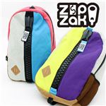 メガジップデイバッグ ZIPZAK イエロー×パープル