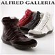 ALFRED GALLERIA(アルフレッド ギャレリア) ミッドカットスニーカーカジュアル ベルクロ パープル 25.5cm